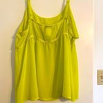 Torrid Neon Frill Layered Ruffle Spaghetti Strap Tank Top Shirt Blouse P… Photo 1