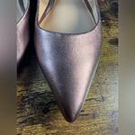 Halston Heritage | Arwen Mink Metallic Leather Studded Flats. Size: 8.5M Photo 2