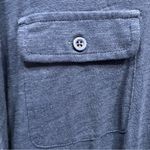 Chico's Chico’s Navy Blue Button Down Soft Slub Knit 3/4 Sleeve Collared Shirt Size 1/M Photo 4