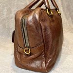 Prada Vitello Shine Leather Bronze Metallic Hand Bag Photo 4