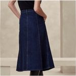 Banana Republic NWT  PIA DENIM MIDI SKIRT Dark‎ Button Fly Womens 18 Photo 1
