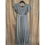 Baltic Born  Jennifer Deep V Light Sage Green Tassels Maxi Dress XS Photo 1