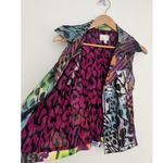 Alberto Makali VTG Y2K Sleeveless Moto Vest S Soft Grunge Butterfly Colorful Zip Photo 7