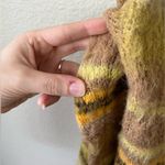 Every Fuzzy Vintage Stripe Crew Neck Long Sleeve Sweater in Women's Size S Yellow Photo 11