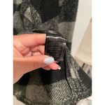 BB Dakota wool plaid open cardigan poncho black and gray size medium Photo 5