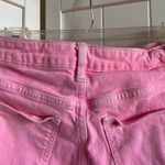 Topshop Womens Jeans Size 28 W28 Moto Neon Pink Raw Hem Straight Leg Cropped Photo 4