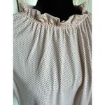 Adrianna Papell Womens Tank Sz XL Pink Black Polka Dot Ruffle Mock Neck NEW Photo 8