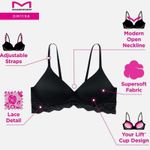 Maidenform Your Lift Wireless Bra Womens 36D Black Lace Trim Padded Size undefined Photo 3