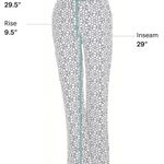 Boden Navy and White Floral Boot Cut Pants Black Size 4 Photo 3