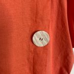 Kensie  Orange Linen Oversized Blouse Butterfly Sleeve Sz Small Photo 14