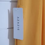 Azazie Vika Marigold Maxi Dress. Size: Custom Size Photo 2