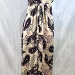 Alyn Paige ivory and purple paisley maxi dress size small Photo 0