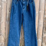 GILIPUR Solid LOW Waist Wide LEG JEANS NWT Blue Photo 0