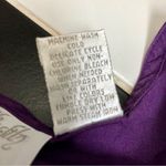 Vintage 70s Embroidered Midi Dress Parrot Bird Floral Oversized Mexican Tropical Purple Photo 9