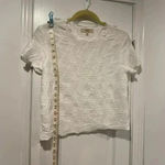 NWT Atelier Kirious Stretchy Lined White Textured Short Sleeve Crop Top Size L Size L Photo 7