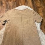 ZARA Sweater Dress Size Small Tan Short Sleeve Inverted Seams Womens Photo 5