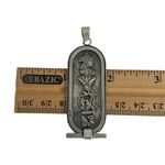 Oxidized Solid 800 Silver Egyptian Cartouche Isis Tut Nefertiti Cleopatra Ramses Photo 7
