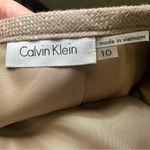 Calvin Klein Tan/Brown Linen Blend Career Pencil Skirt size 10 Photo 1