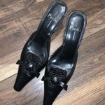 Linea Paolo  y2k faux reptile bow coquette heel holiday square toe boho classic Photo 1