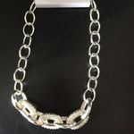 Badgley Mischka  Silver Chains w Crystals Necklace Photo 0