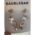 BaubleBar Earrings Set: Bows, Martini Glass, Gold Hoop Earrings w/ Charms Photo 1
