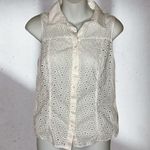 Karen Millen  White Lace/Cut-Out Sleeveless Blouse Size US 6 EUC!!! Photo 0