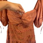 ASOS Off The Shoulder Coquette Voile Mini Dress With Lace Photo 4