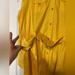 COOGI  Women’s Shirtdress Belted Trench Style Studded
Embellished Yellow Size XL Photo 12