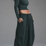 SKIMS  Vintage Fleece Straight Leg Pant in Cypress, Size Small Photo 1