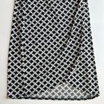 Banana Republic Factory Black and White Print Ruched Wrap Dress Size S Photo 7