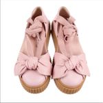 Puma NWOB x Fenty Rhianna Pink Leather Lace Up Women’s Creeper Bow Sandals 7.5M Photo 2