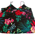 Stars Above  Women's Black Floral Print Satin Pajama Cami - Size XS - NWT Photo 0