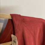 Aerie  Oversized V-Neck Boyfriend T-Shirt Size Small Maroon Burgundy Red Photo 3