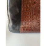 Brahmin Pecan Tuscan Crocodile Melbourne Satchel Black Brown Photo 4