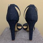 JustFab Blue Denim Kati High Heeled Sandal Photo 9