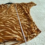 Anthropologie ✨  Maeve Windham Tiger Striped Henley Top Small Photo 13