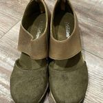 Antelope  Lower Dorsay Pony Hair Mary Jane Olive Wedge • Closed Toe • size 37 Photo 0