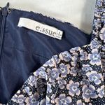 Essue E.Ssue Women's Medium Blue Floral Prairie Mini Dress Spring Photo 5
