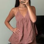 Free People  brown linen set Photo 0