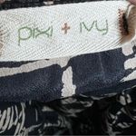 Pixi & Ivy  black and tan abstract print one shoulder dress size large Photo 3