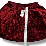 NWT Empire Velvet Skater Mini Skirt Hot Topic Junior Large Burgundy Red Flare Photo 3
