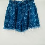 Free People NEW We The Free Amelie Printed A-Line Denim Jean Shorts Size 26 Boho Photo 4
