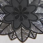 Chic Black Floral Cutout Statement Flower Earrings Boho new gift unique stud Photo 2