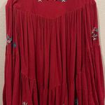 Free People Te Amo Butterfly Sleeve Embroidered V-Neck Mini Dress Photo 5