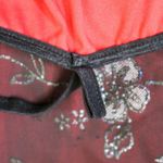 Vintage 90s Candy Rocket Floral Fringe Mini Dress Black Size XS Photo 10