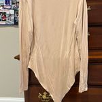 MANGOPOP Tan Mock Neck Bodysuit Photo 1
