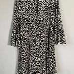 Julian Taylor New York Women's Sz 10 Long Sleeve Velvet Leopard Print Mini Dress Photo 9