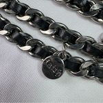 Good Work(s) Make a Difference Black Leather Metal Chain Inspirational Bracelet Photo 2