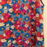 Natural Life  Pink Blue Floral Hangout Cotton Jersey Midi Tank Dress Boho Cottage Photo 8