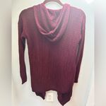 American Eagle Maroon Knit Cardigan W/ Hood & Pockets Photo 1